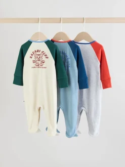 Meerkleurig collegesportstijl - Verpakking van 3 babypyjama's (0 mnd-3 jr)