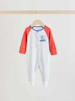 Meerkleurig collegesportstijl - Verpakking van 3 babypyjama's (0 mnd-3 jr)