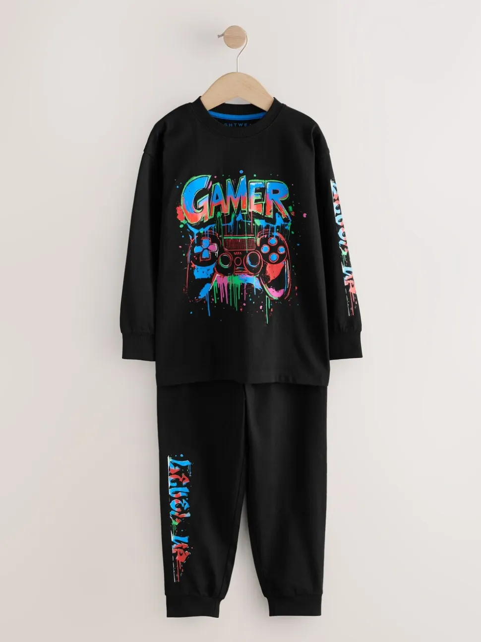 Meerkleurig gamer - Verpakking van 2 pyjama's met lange mouwen (3-16 jr)