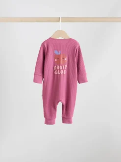 Meerkleurig met bloemenprint - Verpakking van 3 babyslaappakjes met tweewegrits (0 mnd - 3 jr)