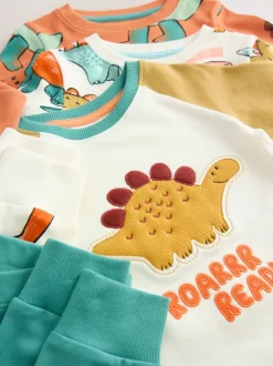 Meerkleurig met dinosaurussen - Verpakking van 3 knusse pyjama's (9 mnd-10 jr)