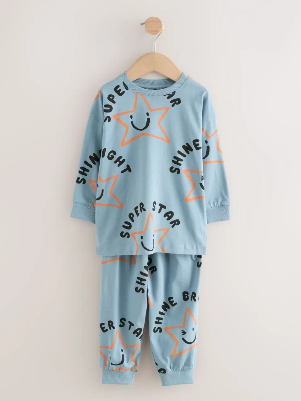 Meerkleurig ster- en dambordmotief - Verpakking van 3 oversized pyjama's 3 (9mnd -10jr)