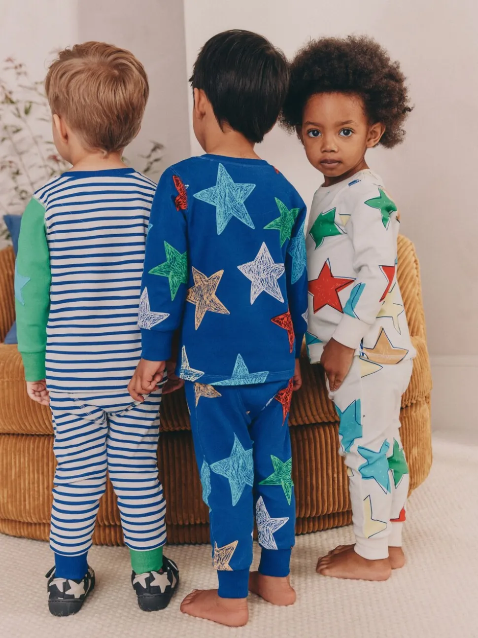 Meerkleurig sterren - Verpakking van 3 knusse pyjama's (9 mnd-10 jr)