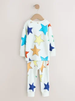 Meerkleurig sterren - Verpakking van 3 knusse pyjama's (9 mnd-10 jr)