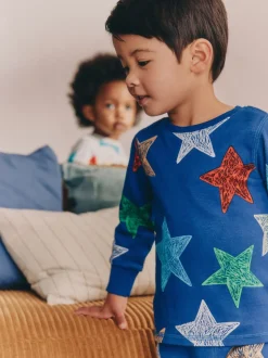 Meerkleurig sterren - Verpakking van 3 knusse pyjama's (9 mnd-10 jr)