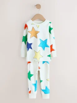 Meerkleurig sterren - Verpakking van 3 knusse pyjama's (9 mnd-10 jr)