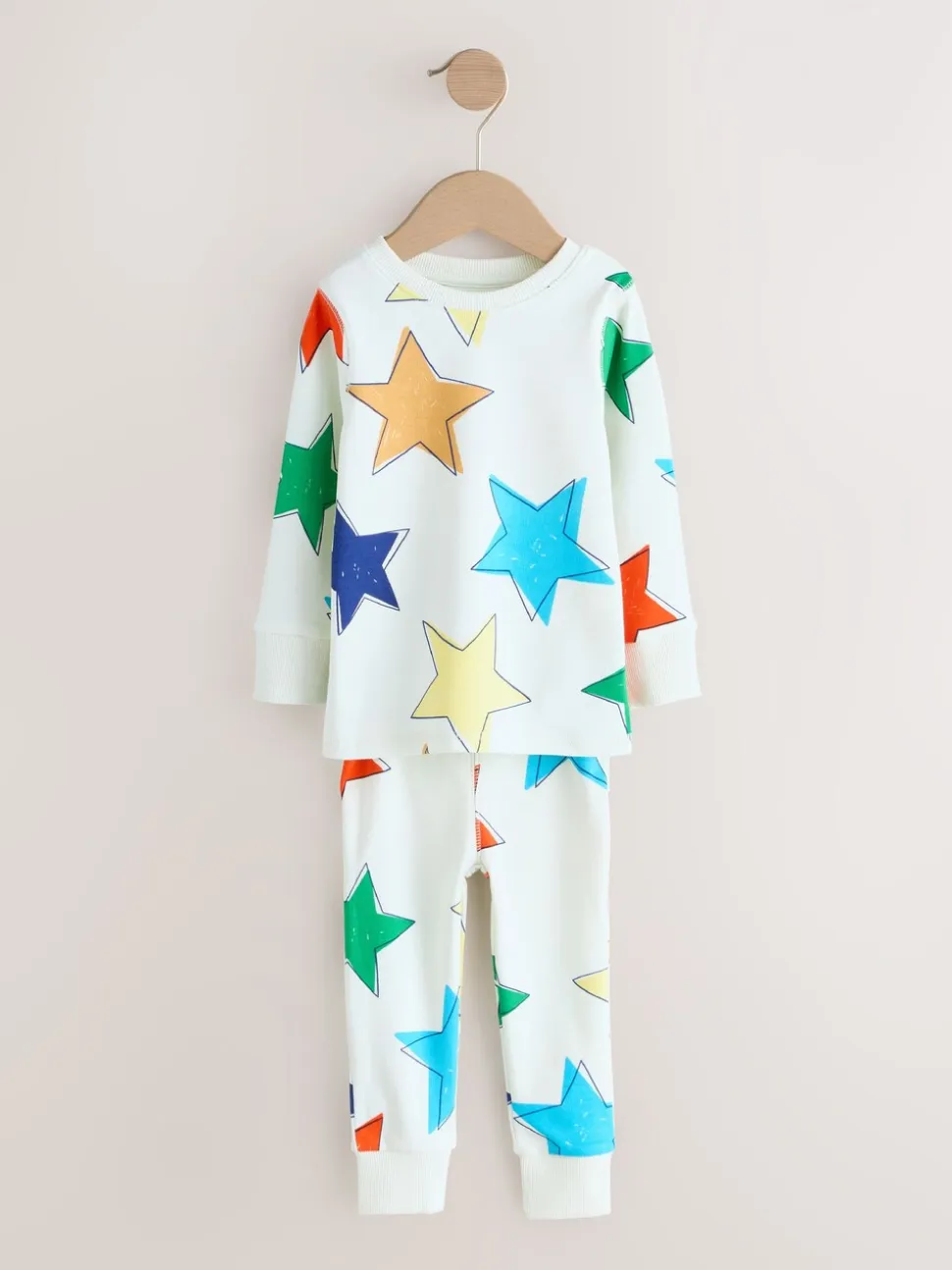 Meerkleurig sterren - Verpakking van 3 knusse pyjama's (9 mnd-10 jr)