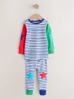 Meerkleurig sterren - Verpakking van 3 knusse pyjama's (9 mnd-10 jr)