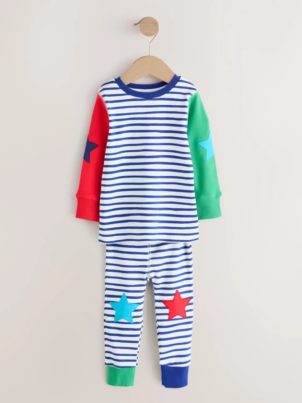 Meerkleurig sterren - Verpakking van 3 knusse pyjama's (9 mnd-10 jr)