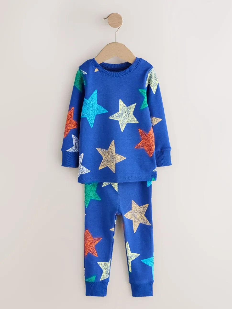 Meerkleurig sterren - Verpakking van 3 knusse pyjama's (9 mnd-10 jr)