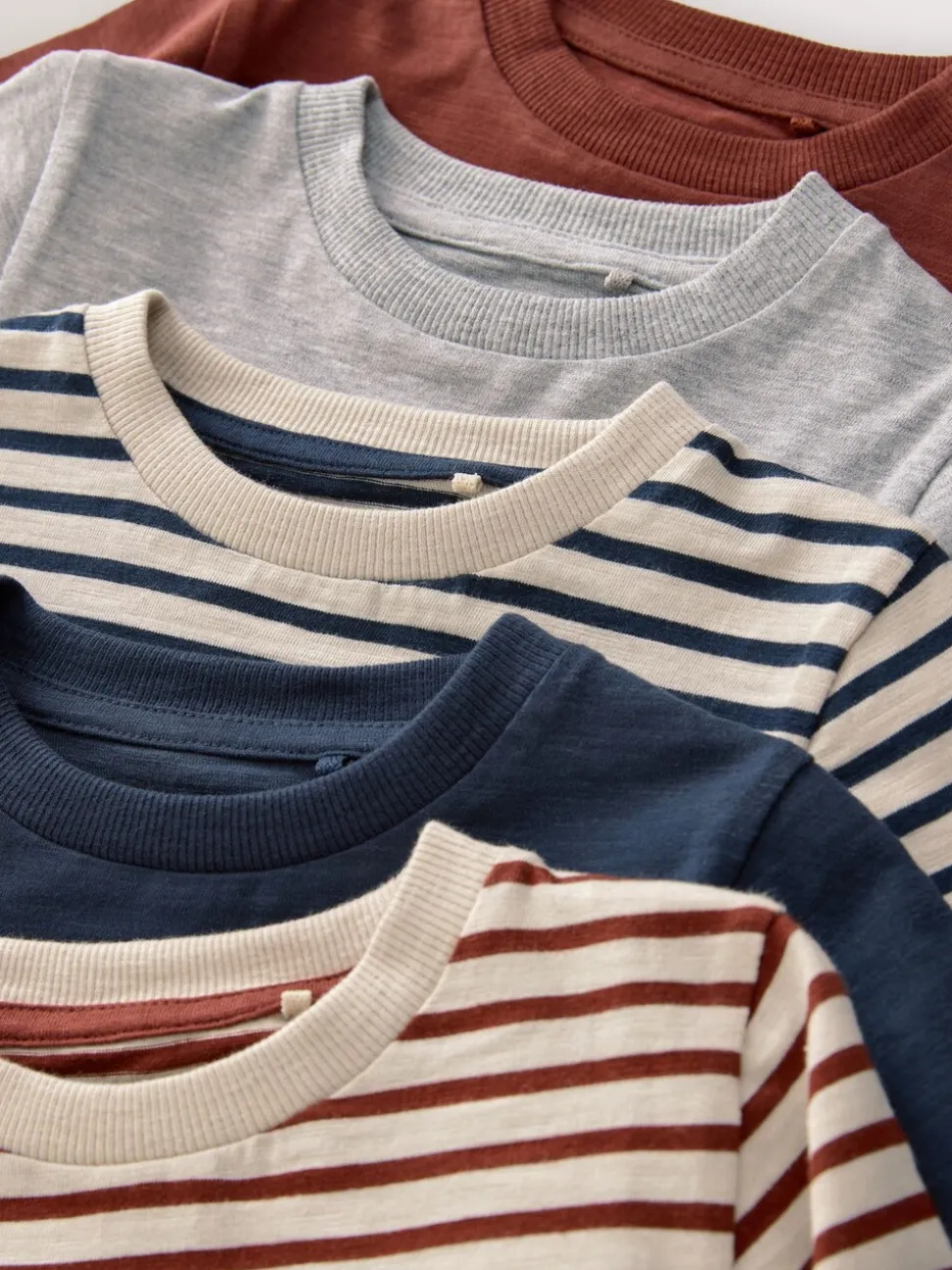 Meerkleurig voertuigen - Set van 5 T-shirts met lange mouwen (3 mnd-7 jr)