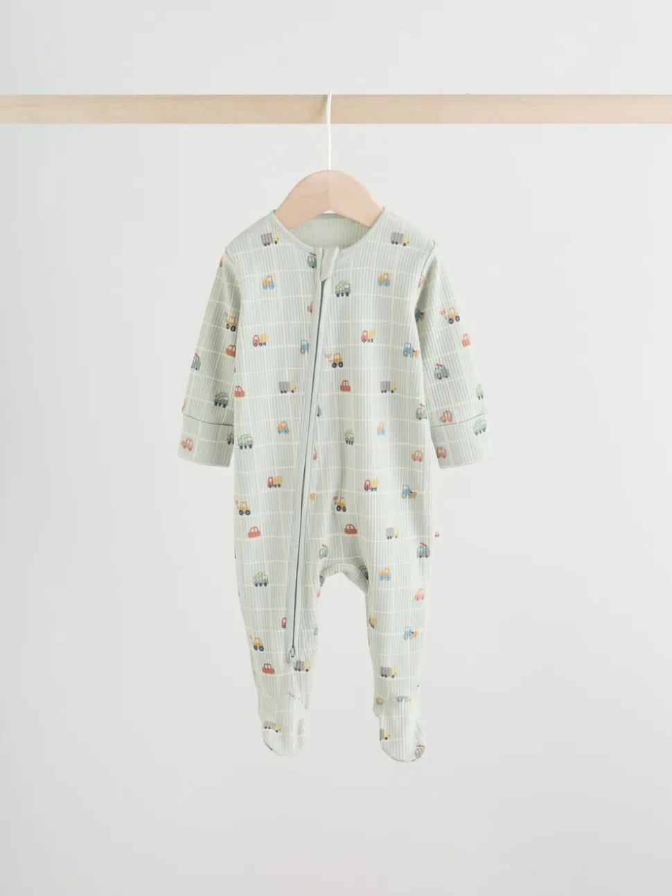 Meerkleurig voertuigen - Verpakking van 3 babyslaappakjes met tweewegrits (0 mnd - 2 jr)