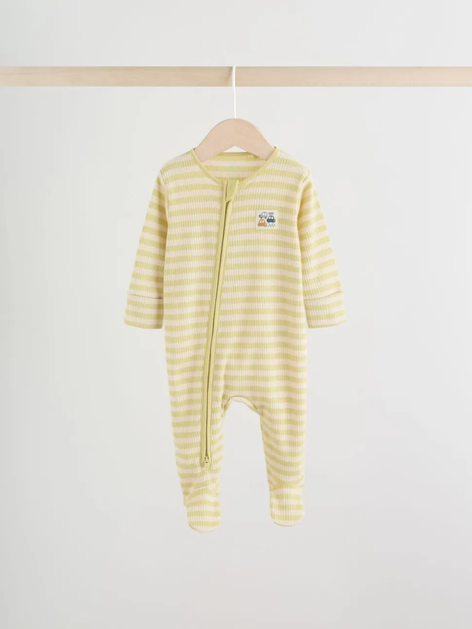Meerkleurig voertuigen - Verpakking van 3 babyslaappakjes met tweewegrits (0 mnd - 2 jr)