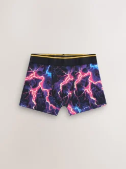 Meerkleurige bliksemprint - Verpakking van 7 boxers (3-16jr)