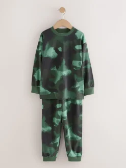 Meerkleurige camouflageprint - Verpakking van 3 pyjama's met lange mouwen (3-16 jr)