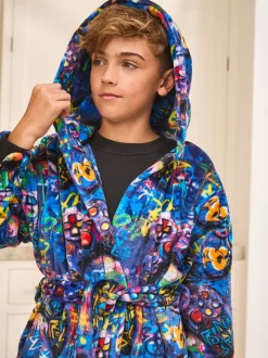 Meerkleurige Gamer - Damesbadjas (3-16jaar)