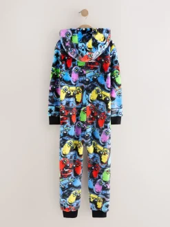 Meerkleurige Gamer - Fleece onesie (3-16 jr)
