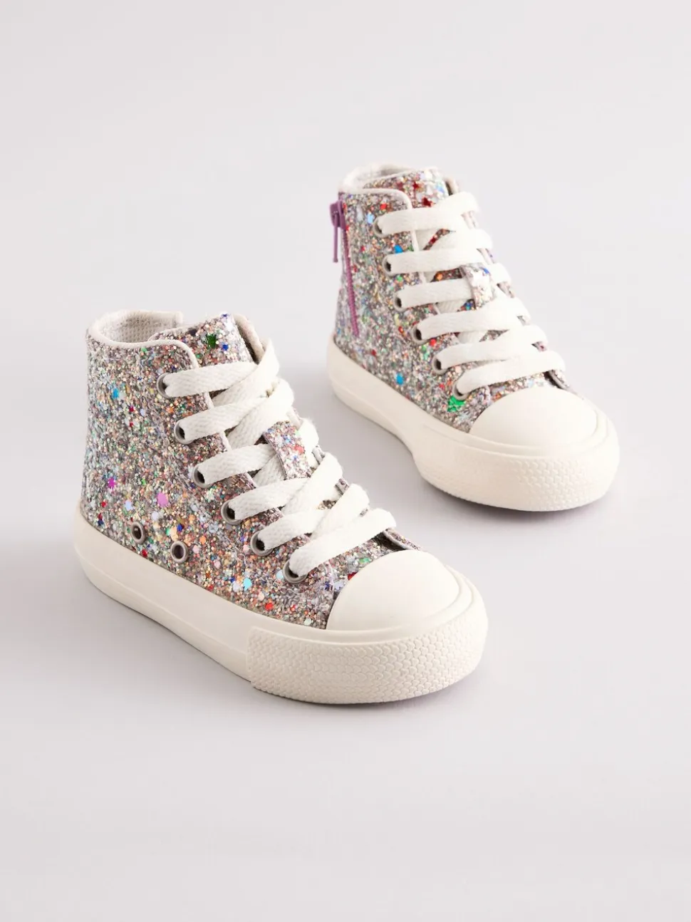 Meerkleurige glitter - Hoge sneakers