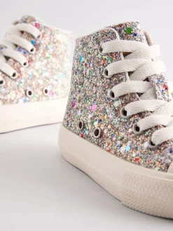 Meerkleurige glitter - Hoge sneakers