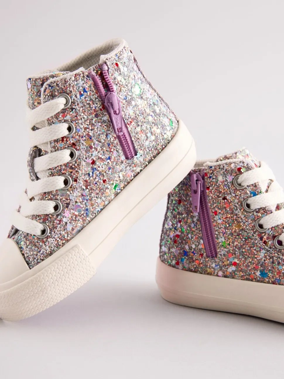 Meerkleurige glitter - Hoge sneakers