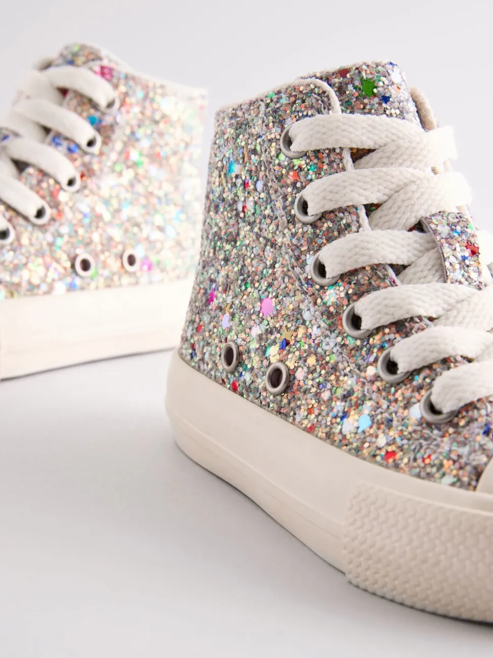 Meerkleurige glitter - Hoge sneakers