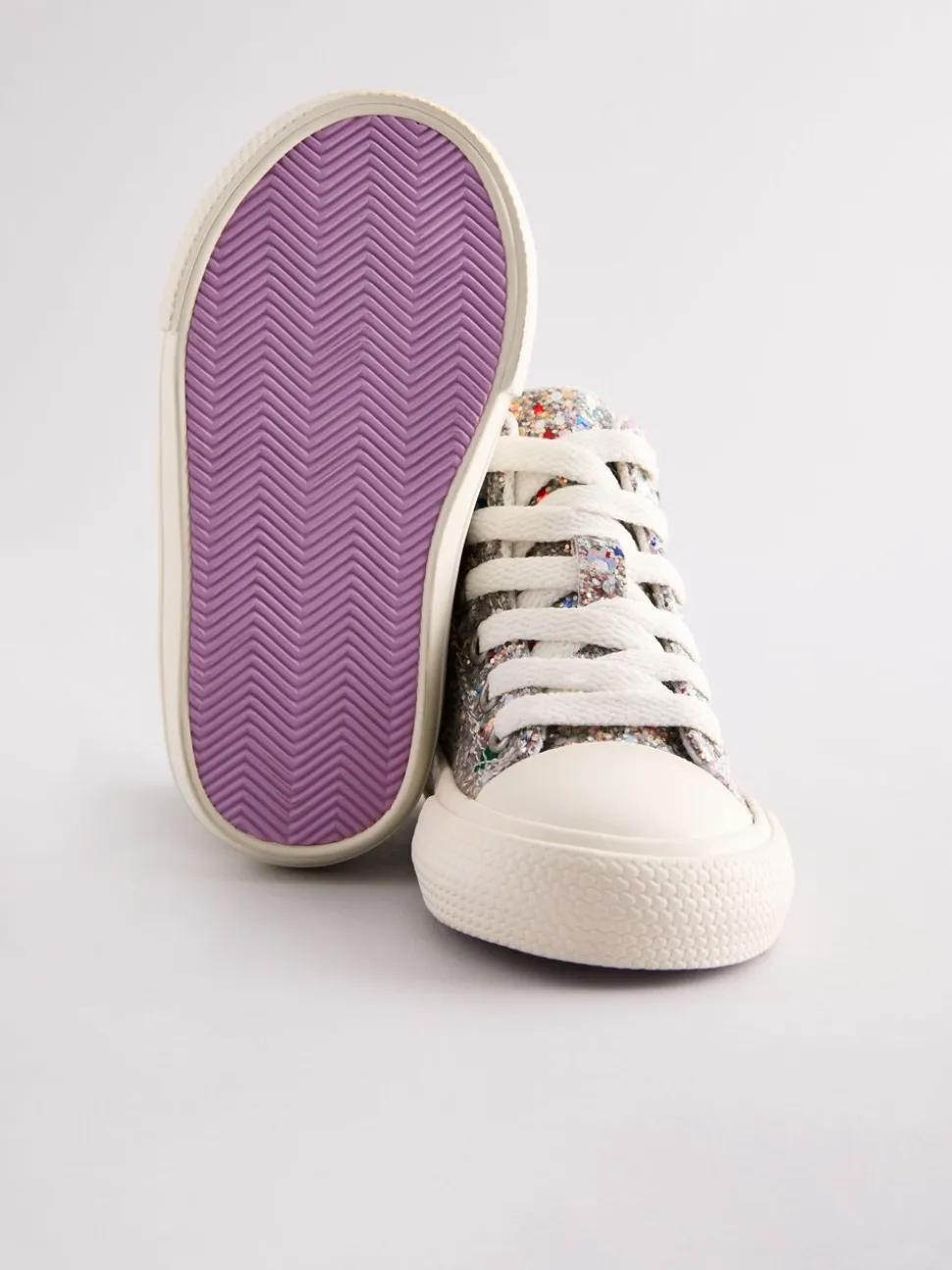 Meerkleurige glitter - Hoge sneakers