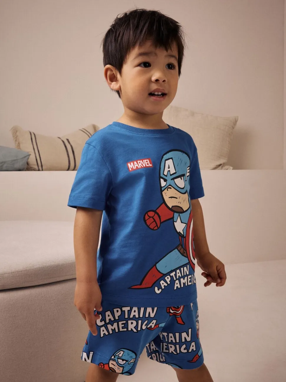 Meerkleurige mini Marvel - 100% katoenen korte pyjama's verpakking van 3 (12 mnd - 11 jr)