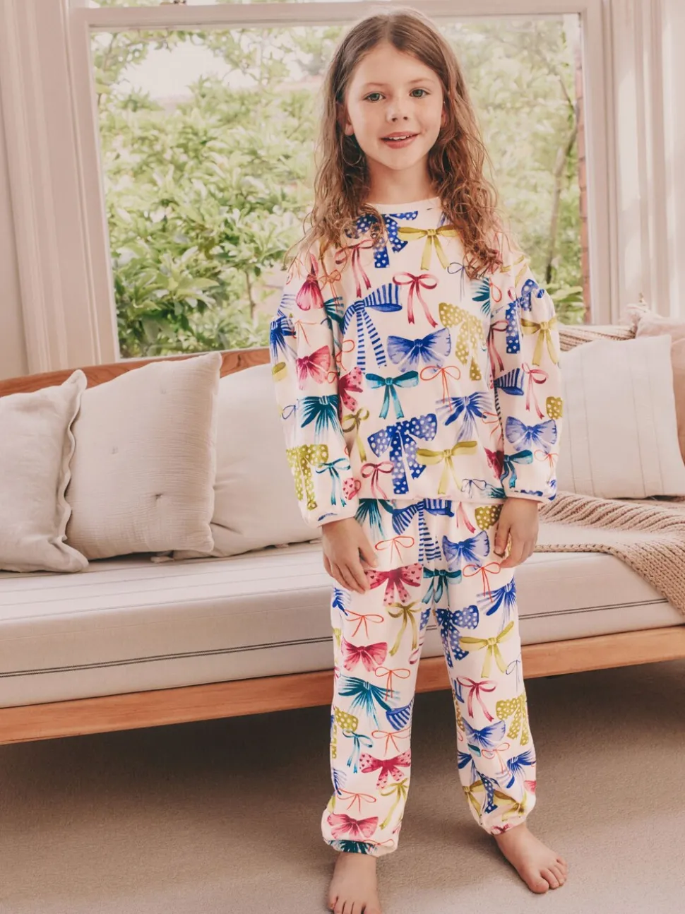 Meerkleurige Strik Print - Behaaglijke fleece pyjama (9 mnd-16 jr)