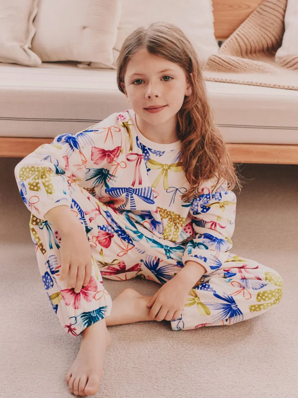 Meerkleurige Strik Print - Behaaglijke fleece pyjama (9 mnd-16 jr)