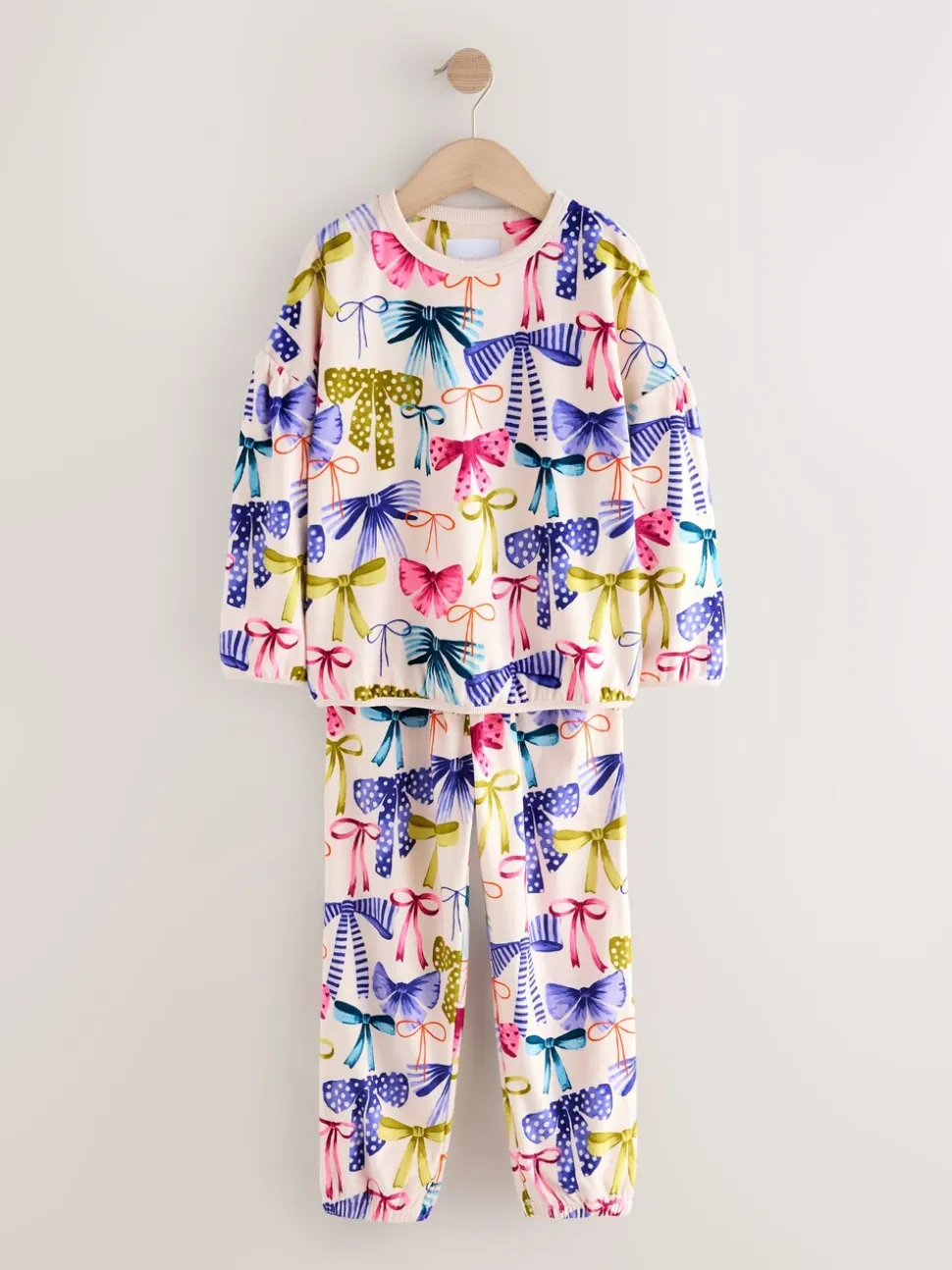 Meerkleurige Strik Print - Behaaglijke fleece pyjama (9 mnd-16 jr)