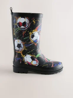 Meerkleurige Voetbal - Rubberen regenlaarzen