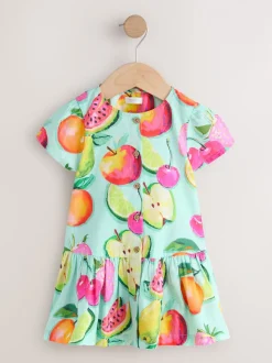 Met fruitprint - Short Sleeve Cotton Dress (3mths-8yrs)