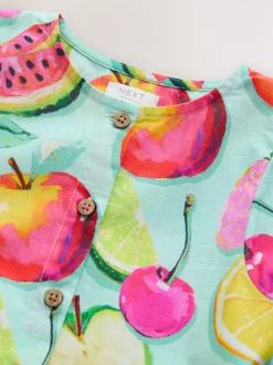 Met fruitprint - Short Sleeve Cotton Dress (3mths-8yrs)