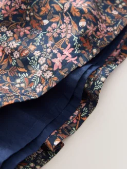 Met vrolijke print - Jurk met ruche en lange mouwen (3mnd-8jr)