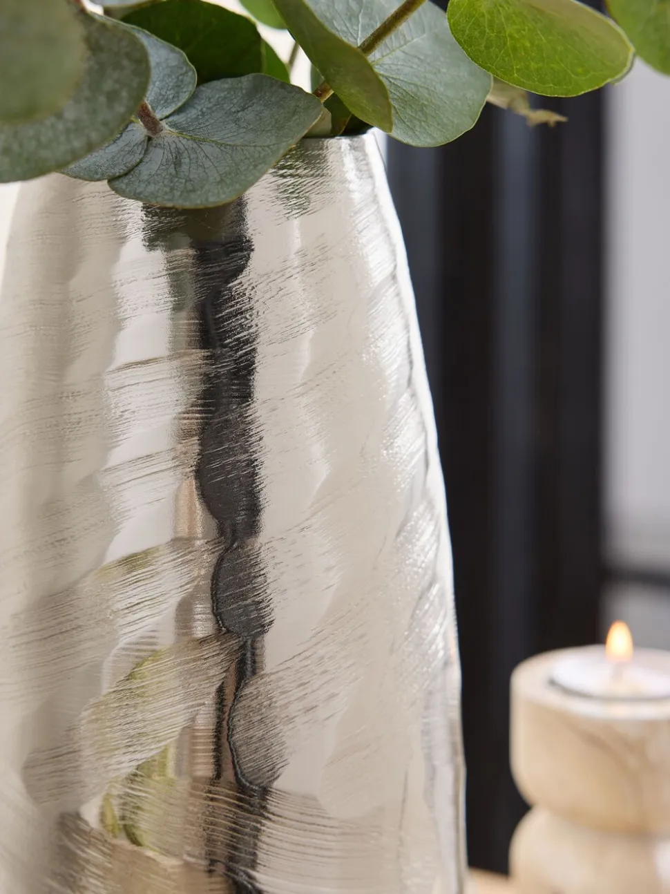 Metal Textured Vase
