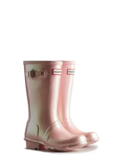 Metallic roze - Hunter Kids Big Original Nebula Wellies