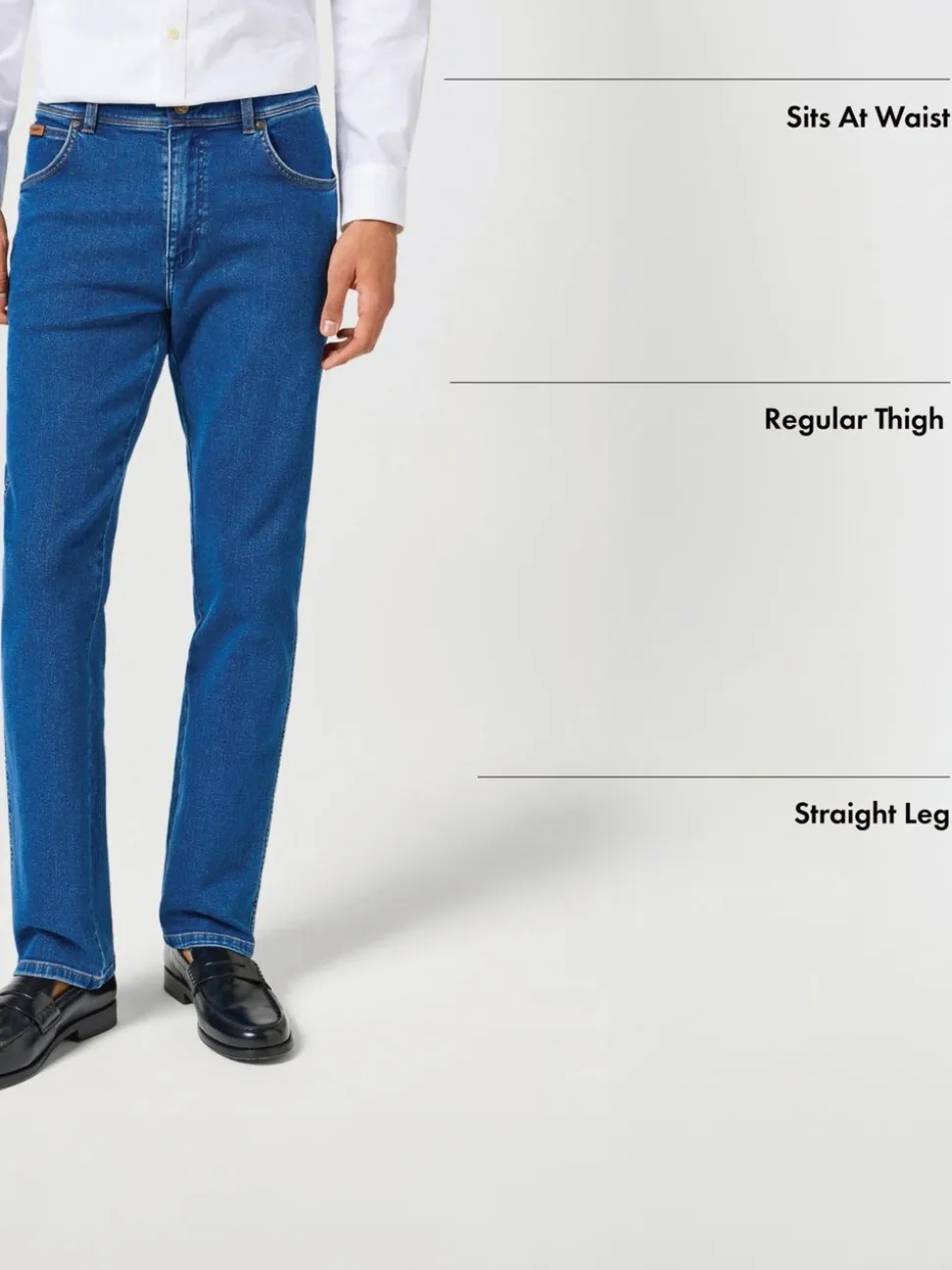 Mid wash - Wrangler Texas authentieke jeans met rechte pasvorm