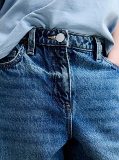 Middenblauw denim - Barrel jeans (3-16jaar)