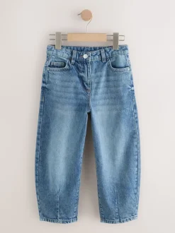 Middenblauw denim - Barrel jeans (3-16jaar)