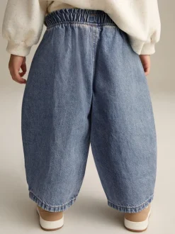 Middenblauw denim - Barrel 100% katoenen jeans (3mnd-7jr)