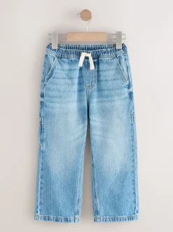 Middenblauw denim - Denim Pull On Carpenter Jeans (3-16yrs)