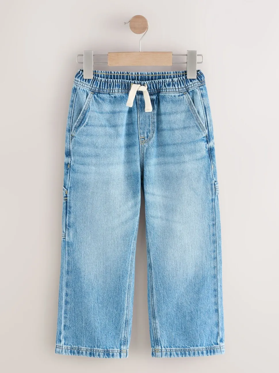 Middenblauw denim - Denim Pull On Carpenter Jeans (3-16yrs)