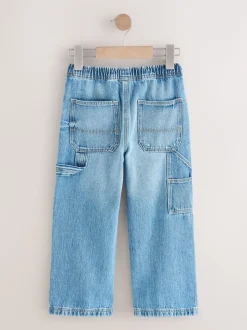 Middenblauw denim - Denim Pull On Carpenter Jeans (3-16yrs)