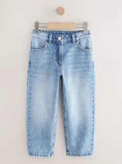 Middenblauw denim - Jeans met rechte pijpen (3-16jr)