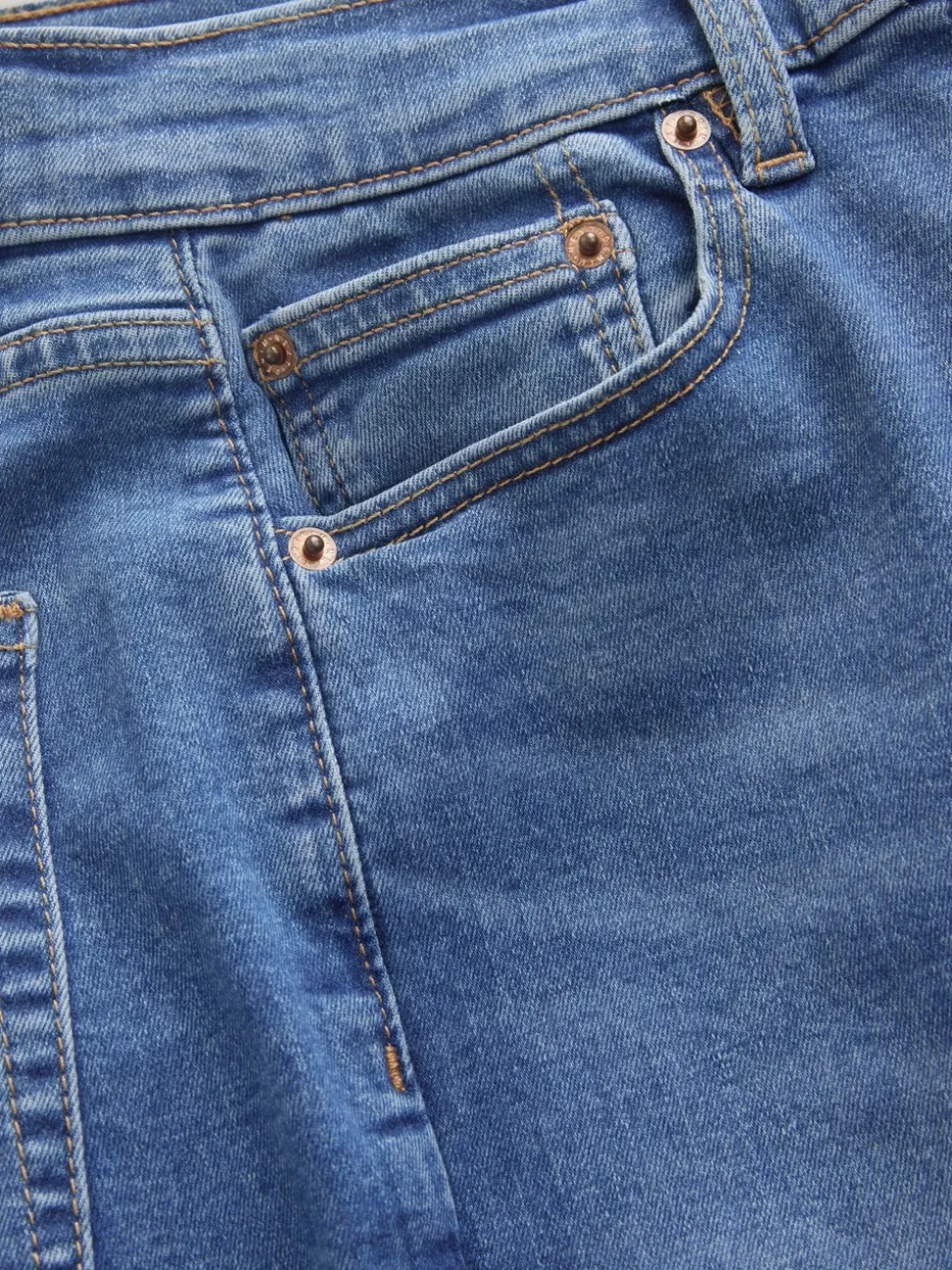 Middenblauw denim - Mid Rise Stretch Bootcut Jeans