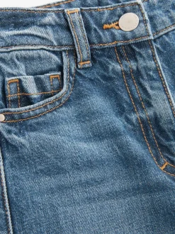 Middenblauw denim - Mom 100% katoenen jeans (3-16jaar)