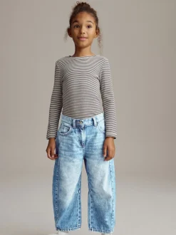 Middenblauw denim - Volume Barrel Jeans (3-16jaar)
