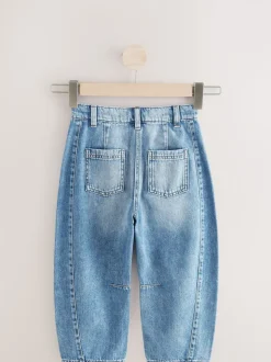 Middenblauw denim - Volume Barrel Jeans (3-16jaar)