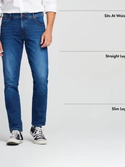 Middenblauw denim - Wrangler - Slim-fit Texas jeans