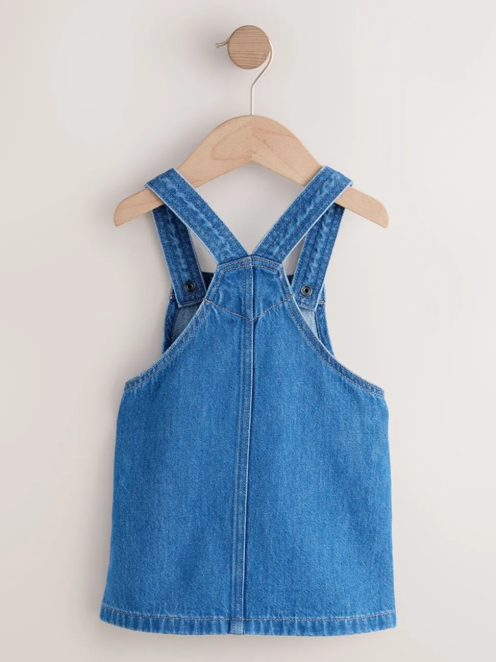 Middenblauw met figuur - Denim overgooier (3 mnd-8 jr)